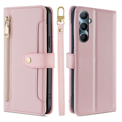 Sheep Texture Cross-body Zipper Wallet Leather Phone Case, For Realme 14 Pro 5G Global, For Realme C75 4G / 14x 5G Global, For Realme 13 Pro 5G, For Realme C61 4G, For Realme GT Neo6 SE, For Realme 12 5G, For Realme 12+ 5G, For Realme 12 Pro 5G        ...