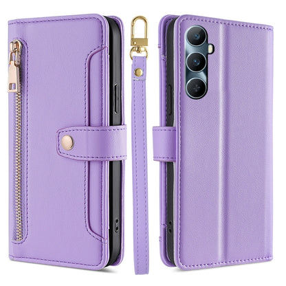 Sheep Texture Cross-body Zipper Wallet Leather Phone Case, For Realme 14 Pro 5G Global, For Realme C75 4G / 14x 5G Global, For Realme 13 Pro 5G, For Realme C61 4G, For Realme GT Neo6 SE, For Realme 12 5G, For Realme 12+ 5G, For Realme 12 Pro 5G        ...