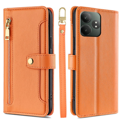 Sheep Texture Cross-body Zipper Wallet Leather Phone Case, For Realme 14 Pro 5G Global, For Realme C75 4G / 14x 5G Global, For Realme 13 Pro 5G, For Realme C61 4G, For Realme GT Neo6 SE, For Realme 12 5G, For Realme 12+ 5G, For Realme 12 Pro 5G        ...