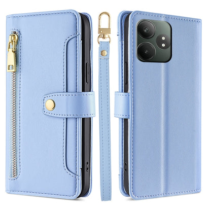 Sheep Texture Cross-body Zipper Wallet Leather Phone Case, For Realme 14 Pro 5G Global, For Realme C75 4G / 14x 5G Global, For Realme 13 Pro 5G, For Realme C61 4G, For Realme GT Neo6 SE, For Realme 12 5G, For Realme 12+ 5G, For Realme 12 Pro 5G        ...