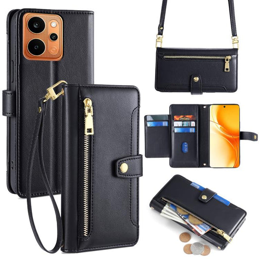 Sheep Texture Cross-body Zipper Wallet Leather Phone Case, For Realme P4 Power 5G, For Realme Note 80 4G, For Realme C83 5G, For Realme Neo8 5G, For Realme 16 5G Global, For Realme 16 Pro+ 5G, For Realme 16 Pro 5G, For Realme P4x 5G, For Realme C85 5G ...