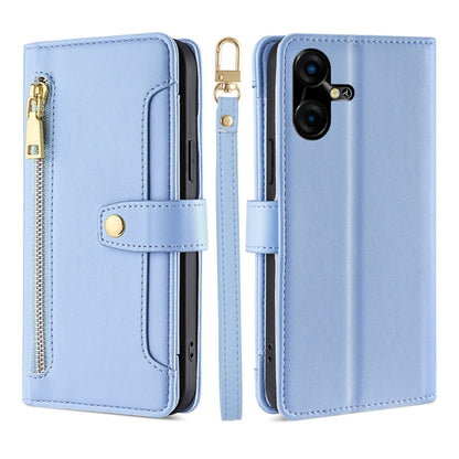 Sheep Texture Cross-body Zipper Wallet Leather Phone Case, For Tecno Spark 30 4G, For Tecno Pova 6 Neo 5G, For Tecno Camon 30 Premier 5G, For Tecno Camon 30 Pro 5G, For Tecno Camon 30, For Tecno Spark Go 2024, For Tecno Pova 5 Pro, For Tecno Pova Neo 3...