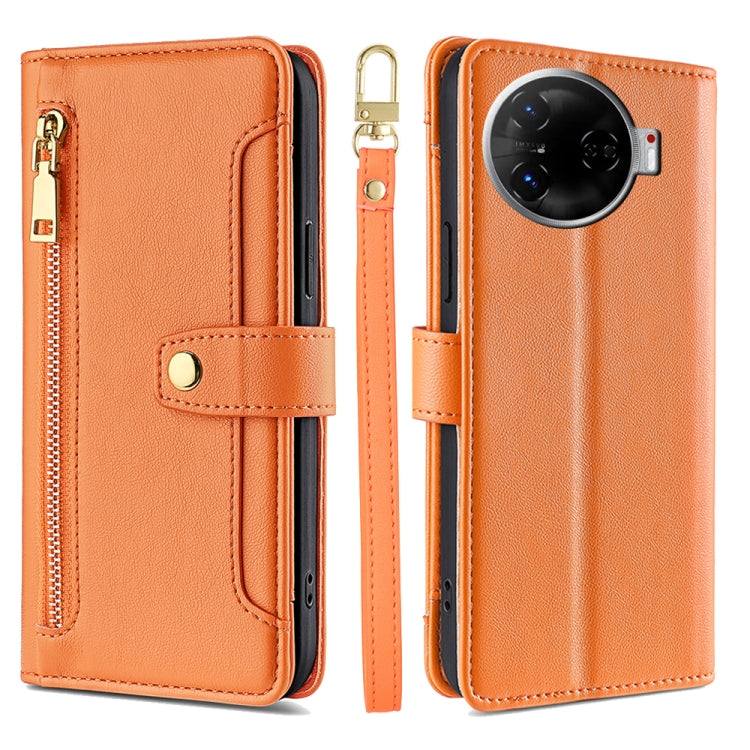 Sheep Texture Cross-body Zipper Wallet Leather Phone Case, For Tecno Spark 30 4G, For Tecno Pova 6 Neo 5G, For Tecno Camon 30 Premier 5G, For Tecno Camon 30 Pro 5G, For Tecno Camon 30, For Tecno Spark Go 2024, For Tecno Pova 5 Pro, For Tecno Pova Neo 3...