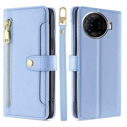 Sheep Texture Cross-body Zipper Wallet Leather Phone Case, For Tecno Spark 30 4G, For Tecno Pova 6 Neo 5G, For Tecno Camon 30 Premier 5G, For Tecno Camon 30 Pro 5G, For Tecno Camon 30, For Tecno Spark Go 2024, For Tecno Pova 5 Pro, For Tecno Pova Neo 3...