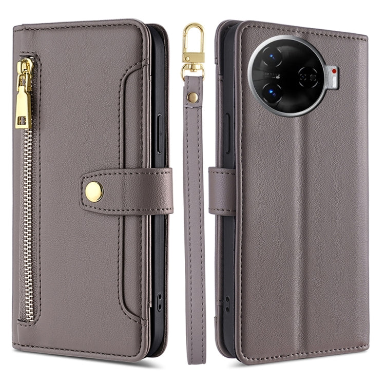 Sheep Texture Cross-body Zipper Wallet Leather Phone Case, For Tecno Spark 30 4G, For Tecno Pova 6 Neo 5G, For Tecno Camon 30 Premier 5G, For Tecno Camon 30 Pro 5G, For Tecno Camon 30, For Tecno Spark Go 2024, For Tecno Pova 5 Pro, For Tecno Pova Neo 3...