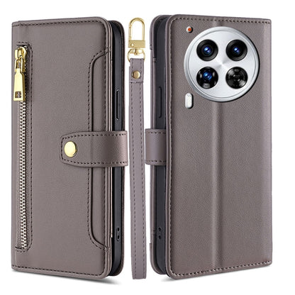 Sheep Texture Cross-body Zipper Wallet Leather Phone Case, For Tecno Spark 30 4G, For Tecno Pova 6 Neo 5G, For Tecno Camon 30 Premier 5G, For Tecno Camon 30 Pro 5G, For Tecno Camon 30, For Tecno Spark Go 2024, For Tecno Pova 5 Pro, For Tecno Pova Neo 3...