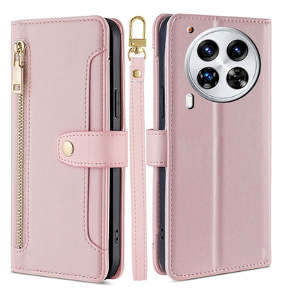 Sheep Texture Cross-body Zipper Wallet Leather Phone Case, For Tecno Spark 30 4G, For Tecno Pova 6 Neo 5G, For Tecno Camon 30 Premier 5G, For Tecno Camon 30 Pro 5G, For Tecno Camon 30, For Tecno Spark Go 2024, For Tecno Pova 5 Pro, For Tecno Pova Neo 3...