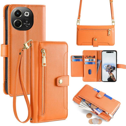 Sheep Texture Cross-body Zipper Wallet Leather Phone Case, For Tecno Spark 30 4G, For Tecno Pova 6 Neo 5G, For Tecno Camon 30 Premier 5G, For Tecno Camon 30 Pro 5G, For Tecno Camon 30, For Tecno Spark Go 2024, For Tecno Pova 5 Pro, For Tecno Pova Neo 3...