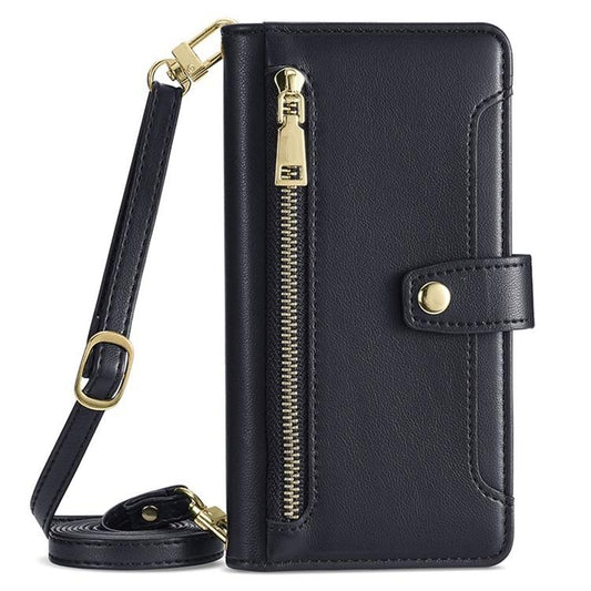 Sheep Texture Cross-body Zipper Wallet Leather Phone Case, For Tecno Spark 30 4G, For Tecno Pova 6 Neo 5G, For Tecno Camon 30 Premier 5G, For Tecno Camon 30 Pro 5G, For Tecno Camon 30, For Tecno Spark Go 2024, For Tecno Pova 5 Pro, For Tecno Pova Neo 3...