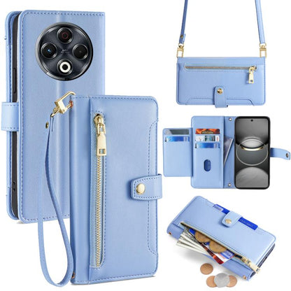 Sheep Texture Cross-body Zipper Wallet Leather Phone Case, For Tecno Spark 30 4G, For Tecno Pova 6 Neo 5G, For Tecno Camon 30 Premier 5G, For Tecno Camon 30 Pro 5G, For Tecno Camon 30, For Tecno Spark Go 2024, For Tecno Pova 5 Pro, For Tecno Pova Neo 3...