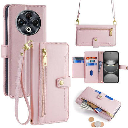 Sheep Texture Cross-body Zipper Wallet Leather Phone Case, For Tecno Spark 30 4G, For Tecno Pova 6 Neo 5G, For Tecno Camon 30 Premier 5G, For Tecno Camon 30 Pro 5G, For Tecno Camon 30, For Tecno Spark Go 2024, For Tecno Pova 5 Pro, For Tecno Pova Neo 3...