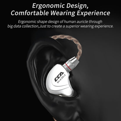 CCA CCA-C10 3.5mm Gold Plated Plug Ten Unit Hybrid Wire-controlled In-ear Earphone, without Mic