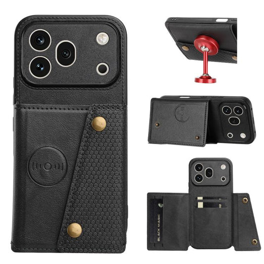 Double Buckle Card Slots Magnetic Phone Case, For Honor 600 Pro 5G Global, For Honor 600 5G Global, For Honor 600 Lite 5G Global, For Honor X6c 4G, For Honor 400 Pro Global 160.8mm, For Honor 400 Global 156.5mm, For Honor 300 Ultra, For Honor 300 Pro  ...