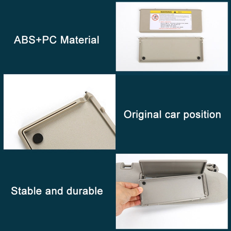 For Buick / Chevrolet Left-hand Drive Car Sun Visor Makeup Mirror 23196443, For Buick (Black), For Buick (Cream), For Buick (Grey), For Buick (Dark Beige), For Buick (Light Beige)