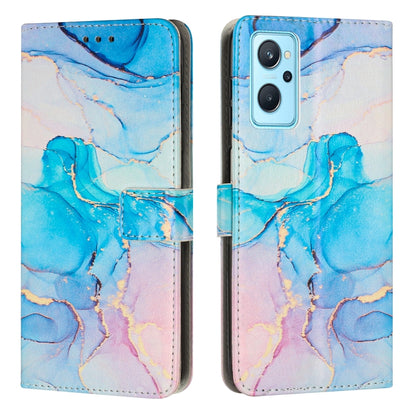 Painted Marble Pattern Leather Phone Case, For Realme 11 5G Global / 11X, For Realme C53/Narzo N53, For Realme 11, For Realme 11 Pro/11 Pro+, For Realme C65 4G Global, For Realme 9i 5G/V20 5G/V30t/V30, For Realme C55