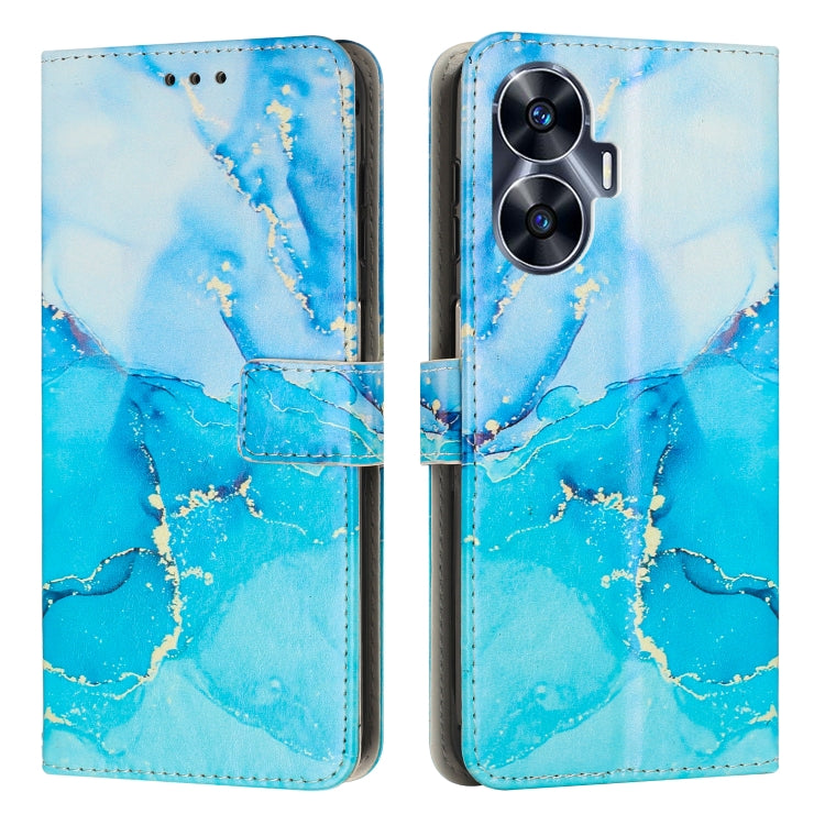 Painted Marble Pattern Leather Phone Case, For Realme 11 5G Global / 11X, For Realme C53/Narzo N53, For Realme 11, For Realme 11 Pro/11 Pro+, For Realme C65 4G Global, For Realme 9i 5G/V20 5G/V30t/V30, For Realme C55