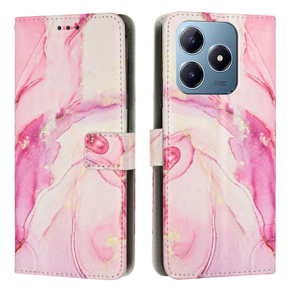 Painted Marble Pattern Leather Phone Case, For Realme 16T 5G, For Realme C100 / C100i / C100x 4G, For Realme P4 Power 5G, For Realme 16 5G, For Realme 16 Pro+ 5G, For Realme 16 Pro 5G, For Realme C85 5G / 15x 5G India, For Realme C85 Pro 4G            ...