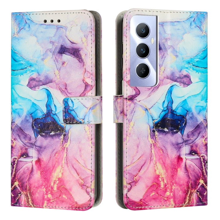 Painted Marble Pattern Leather Phone Case, For Realme 11 5G Global / 11X, For Realme C53/Narzo N53, For Realme 11, For Realme 11 Pro/11 Pro+, For Realme C65 4G Global, For Realme 9i 5G/V20 5G/V30t/V30, For Realme C55