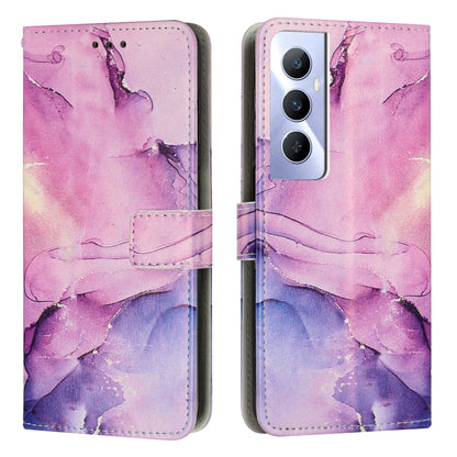 Painted Marble Pattern Leather Phone Case, For Realme 11 5G Global / 11X, For Realme C53/Narzo N53, For Realme 11, For Realme 11 Pro/11 Pro+, For Realme C65 4G Global, For Realme 9i 5G/V20 5G/V30t/V30, For Realme C55