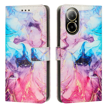 Painted Marble Pattern Leather Phone Case, For Realme 16T 5G, For Realme C100 / C100i / C100x 4G, For Realme P4 Power 5G, For Realme 16 5G, For Realme 16 Pro+ 5G, For Realme 16 Pro 5G, For Realme C85 5G / 15x 5G India, For Realme C85 Pro 4G            ...
