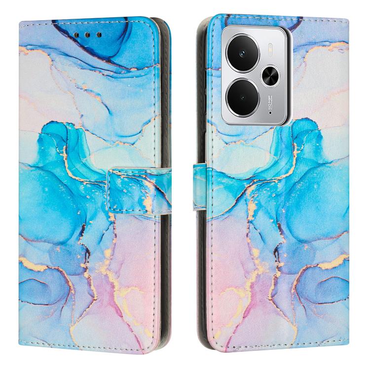 Painted Marble Pattern Leather Phone Case, For Realme 16T 5G, For Realme C100 / C100i / C100x 4G, For Realme P4 Power 5G, For Realme 16 5G, For Realme 16 Pro+ 5G, For Realme 16 Pro 5G, For Realme C85 5G / 15x 5G India, For Realme C85 Pro 4G            ...