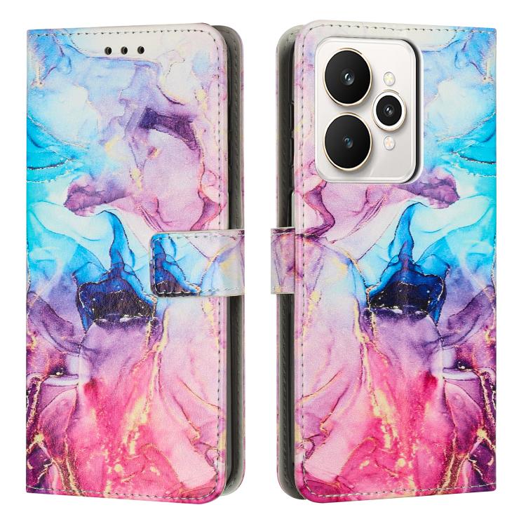 Painted Marble Pattern Leather Phone Case, For Realme 16T 5G, For Realme C100 / C100i / C100x 4G, For Realme P4 Power 5G, For Realme 16 5G, For Realme 16 Pro+ 5G, For Realme 16 Pro 5G, For Realme C85 5G / 15x 5G India, For Realme C85 Pro 4G            ...