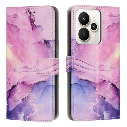 Painted Marble Pattern Leather Phone Case, For Realme 16T 5G, For Realme C100 / C100i / C100x 4G, For Realme P4 Power 5G, For Realme 16 5G, For Realme 16 Pro+ 5G, For Realme 16 Pro 5G, For Realme C85 5G / 15x 5G India, For Realme C85 Pro 4G            ...