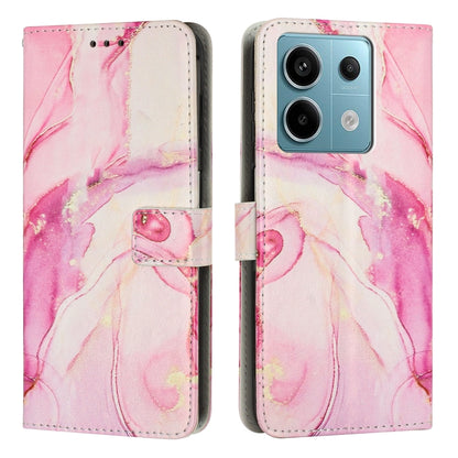 Painted Marble Pattern Leather Phone Case, For Redmi K70 Pro / K70, For Redmi Note 13 Pro 4G, For Redmi Note 13 4G, For Redmi K70E, For Redmi Note 13 5G, For Redmi 13C 4G, For Redmi Note 13 Pro+, For Redmi Note 13 Pro 5G                                ...