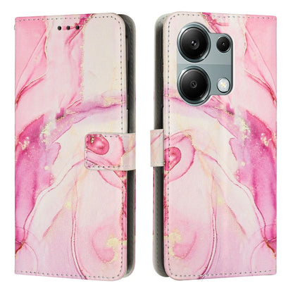 Painted Marble Pattern Leather Phone Case, For Redmi K70 Pro / K70, For Redmi Note 13 Pro 4G, For Redmi Note 13 4G, For Redmi K70E, For Redmi Note 13 5G, For Redmi 13C 4G, For Redmi Note 13 Pro+, For Redmi Note 13 Pro 5G                                ...