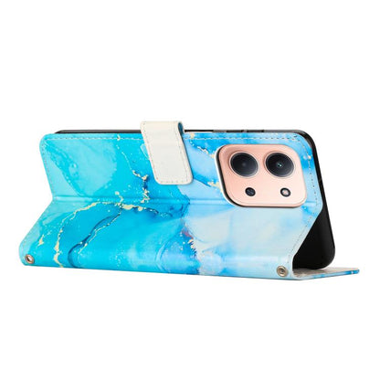 Painted Marble Pattern Leather Phone Case