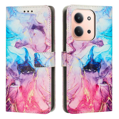 Painted Marble Pattern Leather Phone Case
