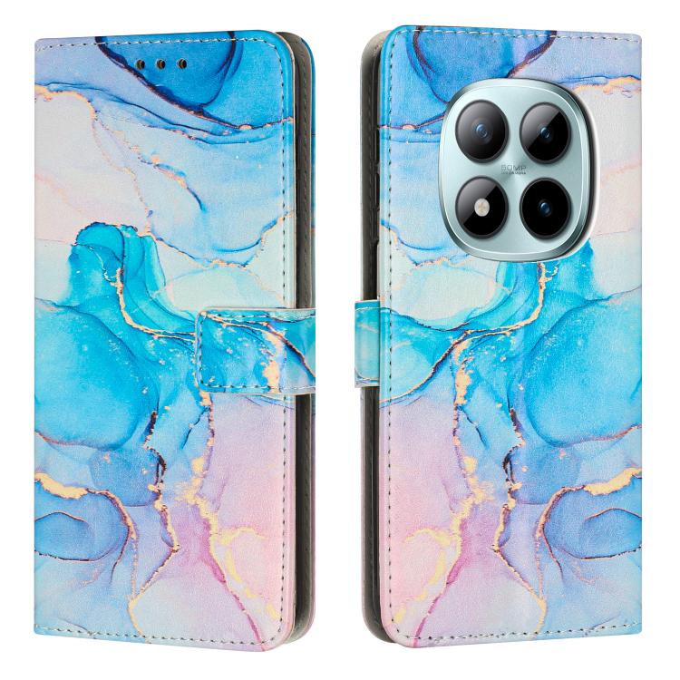 Painted Marble Pattern Leather Phone Case