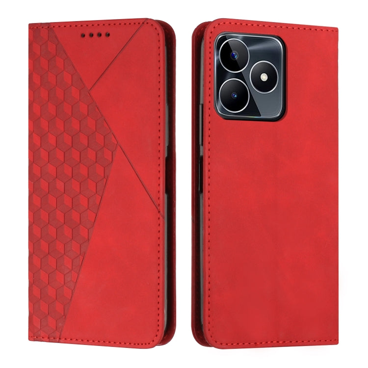 Diamond Splicing Skin Feel Magnetic Leather Phone Case, For Realme 12+, For Realme 12 Pro+, For Realme C67 4G Global, For Realme 11 4G Global, For Realme 11 5G Global/11x, For Realme C53/Narzo N53, For Realme 11, For Realme 11 Pro/11 Pro+              ...