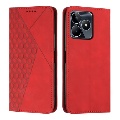 Diamond Splicing Skin Feel Magnetic Leather Phone Case, For Realme 12+, For Realme 12 Pro+, For Realme C67 4G Global, For Realme 11 4G Global, For Realme 11 5G Global/11x, For Realme C53/Narzo N53, For Realme 11, For Realme 11 Pro/11 Pro+              ...