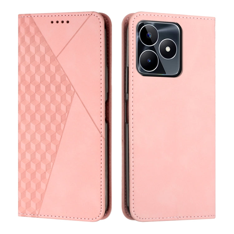 Diamond Splicing Skin Feel Magnetic Leather Phone Case, For Realme 12+, For Realme 12 Pro+, For Realme C67 4G Global, For Realme 11 4G Global, For Realme 11 5G Global/11x, For Realme C53/Narzo N53, For Realme 11, For Realme 11 Pro/11 Pro+              ...