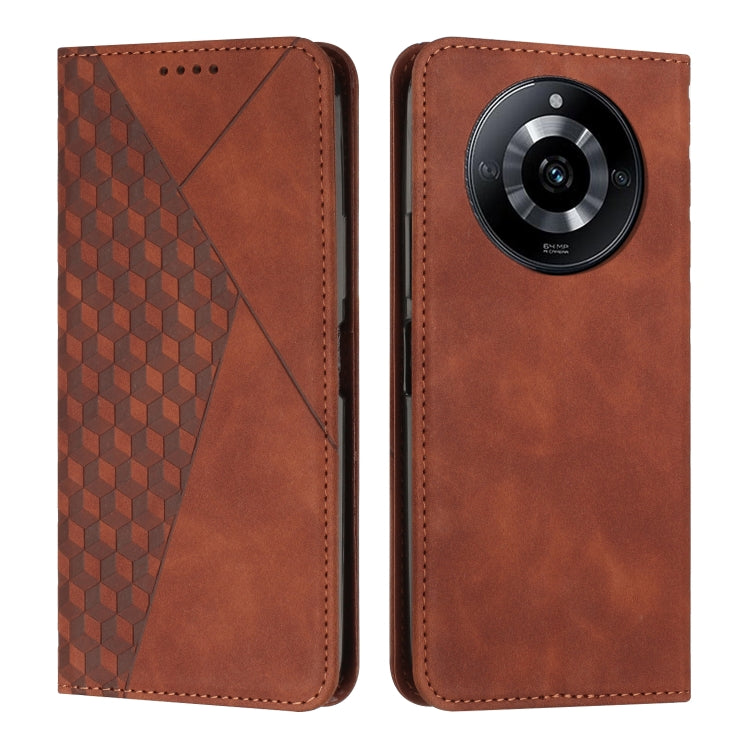 Diamond Splicing Skin Feel Magnetic Leather Phone Case, For Realme 12+, For Realme 12 Pro+, For Realme C67 4G Global, For Realme 11 4G Global, For Realme 11 5G Global/11x, For Realme C53/Narzo N53, For Realme 11, For Realme 11 Pro/11 Pro+              ...