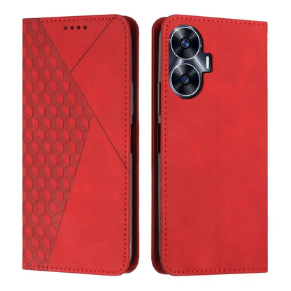 Diamond Splicing Skin Feel Magnetic Leather Phone Case, For Realme 12+, For Realme 12 Pro+, For Realme C67 4G Global, For Realme 11 4G Global, For Realme 11 5G Global/11x, For Realme C53/Narzo N53, For Realme 11, For Realme 11 Pro/11 Pro+              ...