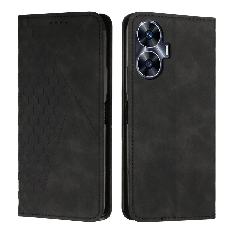Diamond Splicing Skin Feel Magnetic Leather Phone Case, For Realme 12+, For Realme 12 Pro+, For Realme C67 4G Global, For Realme 11 4G Global, For Realme 11 5G Global/11x, For Realme C53/Narzo N53, For Realme 11, For Realme 11 Pro/11 Pro+              ...