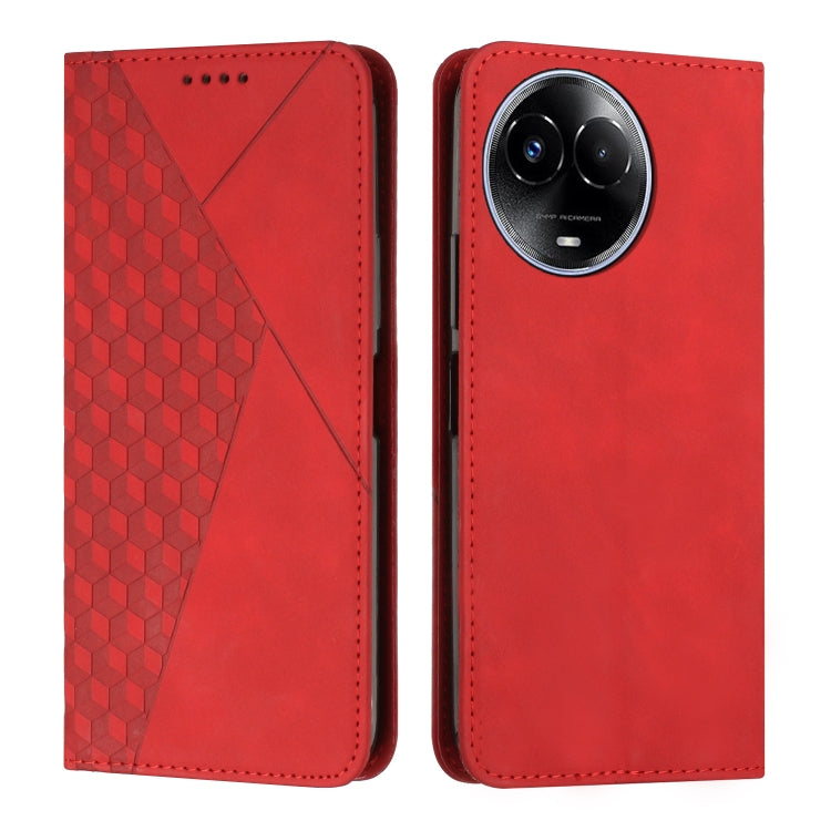 Diamond Splicing Skin Feel Magnetic Leather Phone Case, For Realme 12+, For Realme 12 Pro+, For Realme C67 4G Global, For Realme 11 4G Global, For Realme 11 5G Global/11x, For Realme C53/Narzo N53, For Realme 11, For Realme 11 Pro/11 Pro+              ...