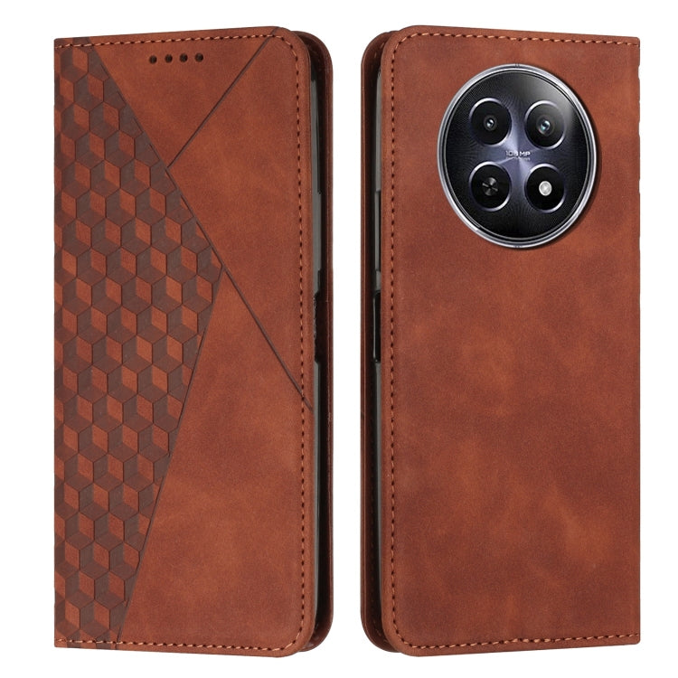 Diamond Splicing Skin Feel Magnetic Leather Phone Case, For Realme 16T 5G, For Realme C100 / C100i / C100x 4G, For Realme P4 Power 5G, For Realme 16 5G, For Realme 16 Pro+ 5G, For Realme 16 Pro 5G, For Realme C85 5G / 15x 5G India, For Realme C85 Pro 4...