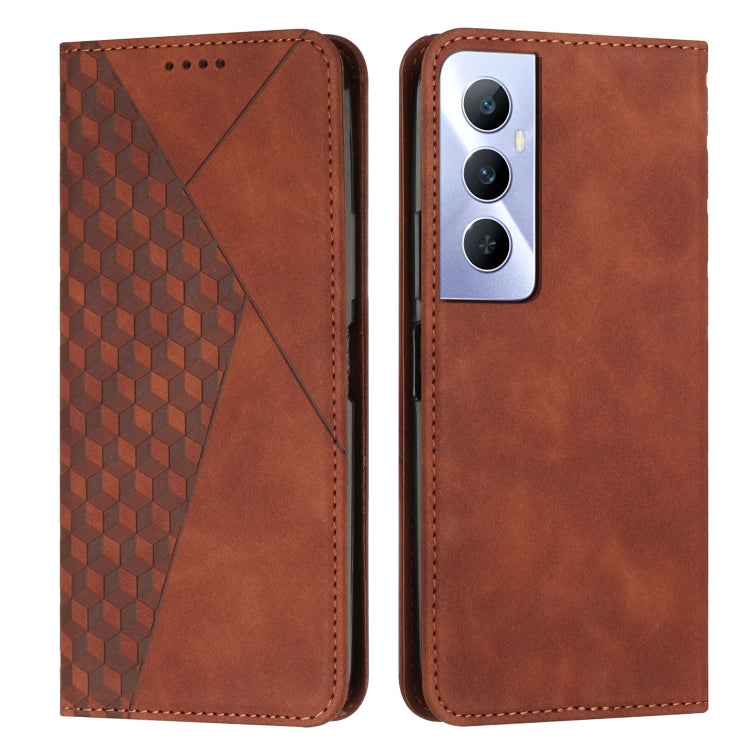 Diamond Splicing Skin Feel Magnetic Leather Phone Case, For Realme 12+, For Realme 12 Pro+, For Realme C67 4G Global, For Realme 11 4G Global, For Realme 11 5G Global/11x, For Realme C53/Narzo N53, For Realme 11, For Realme 11 Pro/11 Pro+              ...