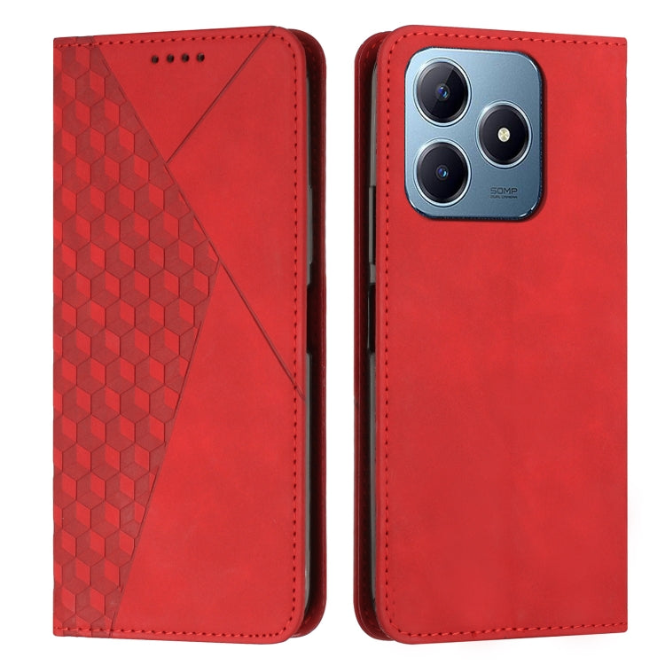 Diamond Splicing Skin Feel Magnetic Leather Phone Case, For Realme 16T 5G, For Realme C100 / C100i / C100x 4G, For Realme P4 Power 5G, For Realme 16 5G, For Realme 16 Pro+ 5G, For Realme 16 Pro 5G, For Realme C85 5G / 15x 5G India, For Realme C85 Pro 4...