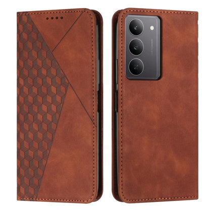 Diamond Splicing Skin Feel Magnetic Leather Phone Case, For Realme 16T 5G, For Realme C100 / C100i / C100x 4G, For Realme P4 Power 5G, For Realme 16 5G, For Realme 16 Pro+ 5G, For Realme 16 Pro 5G, For Realme C85 5G / 15x 5G India, For Realme C85 Pro 4...