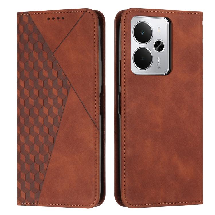 Diamond Splicing Skin Feel Magnetic Leather Phone Case, For Realme 16T 5G, For Realme C100 / C100i / C100x 4G, For Realme P4 Power 5G, For Realme 16 5G, For Realme 16 Pro+ 5G, For Realme 16 Pro 5G, For Realme C85 5G / 15x 5G India, For Realme C85 Pro 4...