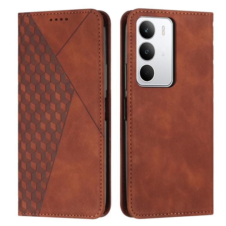 Diamond Splicing Skin Feel Magnetic Leather Phone Case, For Realme 16T 5G, For Realme C100 / C100i / C100x 4G, For Realme P4 Power 5G, For Realme 16 5G, For Realme 16 Pro+ 5G, For Realme 16 Pro 5G, For Realme C85 5G / 15x 5G India, For Realme C85 Pro 4...