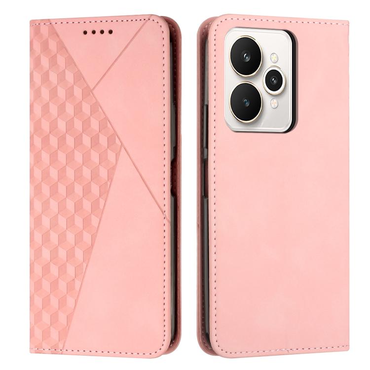 Diamond Splicing Skin Feel Magnetic Leather Phone Case, For Realme 16T 5G, For Realme C100 / C100i / C100x 4G, For Realme P4 Power 5G, For Realme 16 5G, For Realme 16 Pro+ 5G, For Realme 16 Pro 5G, For Realme C85 5G / 15x 5G India, For Realme C85 Pro 4...