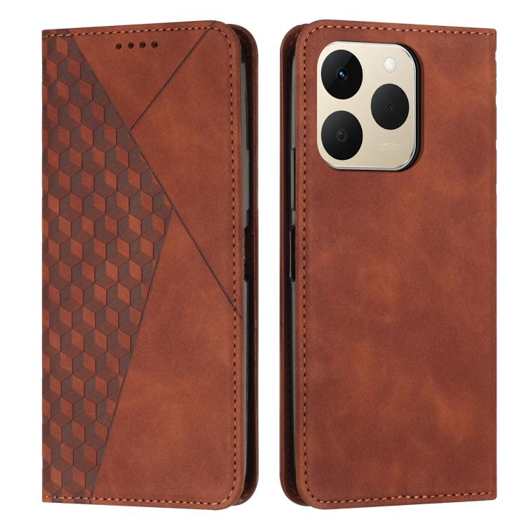 Diamond Splicing Skin Feel Magnetic Leather Phone Case, For Realme 16T 5G, For Realme C100 / C100i / C100x 4G, For Realme P4 Power 5G, For Realme 16 5G, For Realme 16 Pro+ 5G, For Realme 16 Pro 5G, For Realme C85 5G / 15x 5G India, For Realme C85 Pro 4...