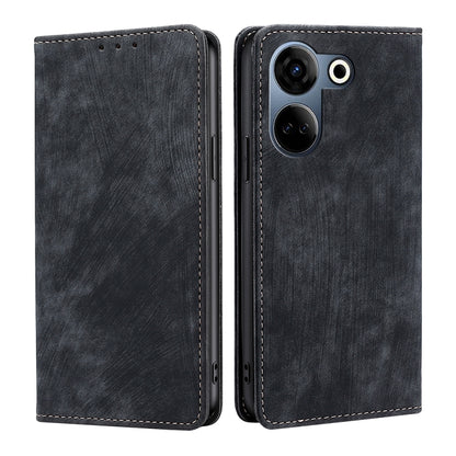 RFID Anti-theft Brush Magnetic Leather Phone Case, For Tecno Camon 20 Pro 5G, For Tecno Camon 20 Pro 4G