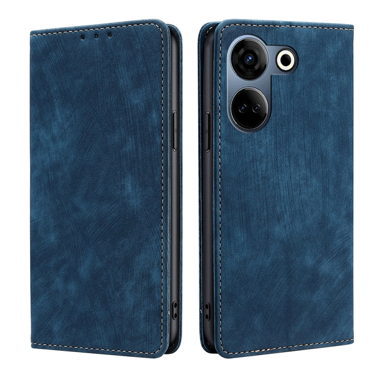 RFID Anti-theft Brush Magnetic Leather Phone Case, For Tecno Camon 20 Pro 5G, For Tecno Camon 20 Pro 4G