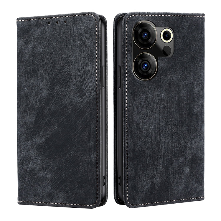 RFID Anti-theft Brush Magnetic Leather Phone Case, For Tecno Pova Curve 2 5G, For Tecno Camon 50 Pro 4G, For Tecno Camon 50 4G, For Tecno Pova Slim 5G / Spark Slim 4G, For Tecno Pova 7 Pro, For Tecno Pova 7 5G, For Tecno Spark 40 Pro+ 4G               ...
